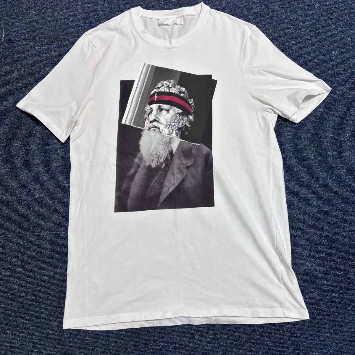 Neil Barrett Poseidon Plaster Printing Short Sleeve Tee