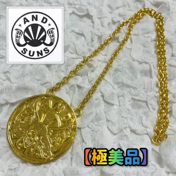 ANDSUNS 앤드 선즈 골드 목걸이 해골 해골 스컬 금장 장식