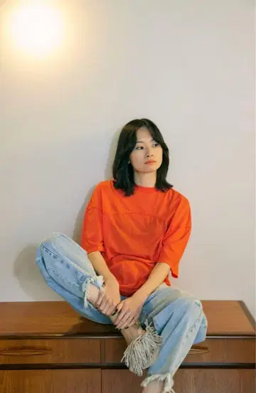 헤린.사이 시어 반소매 티셔츠