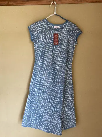 fabindia 블록 프린트 원피스/아노키 그랑피에 칼리코