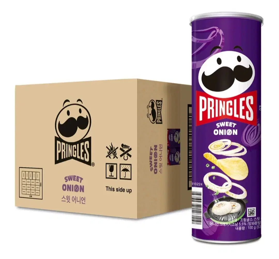 Pringles 110Gx12 Sweet Onion Flavored Snacks 14900 won