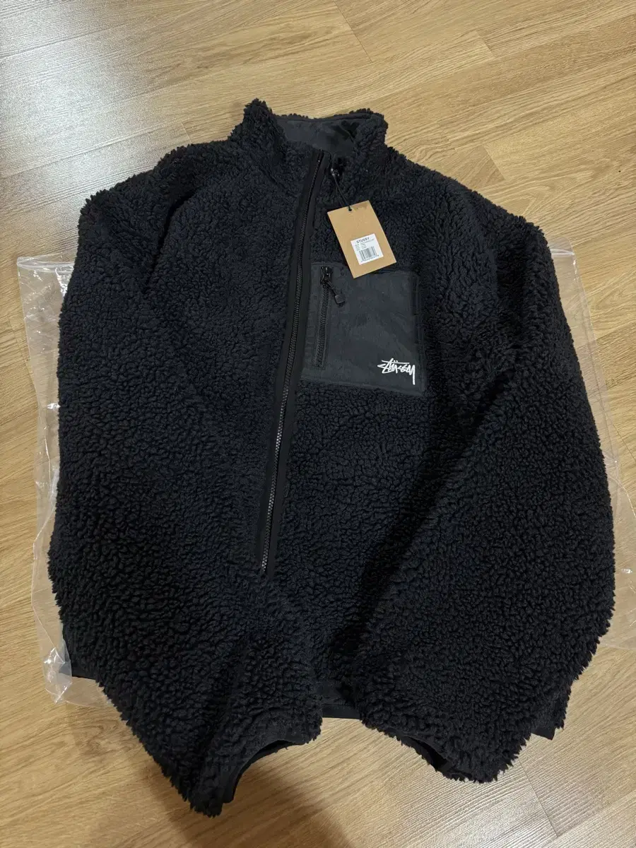 Stussy Sherpa Jacket Fleece L New Unused with Tag