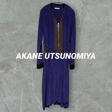 AKANE UTSUNOMIYA 아카네 우츠노미야 원피스 보라색 퍼플