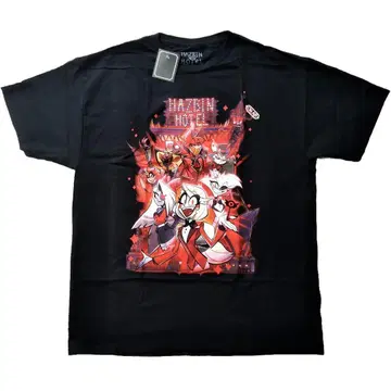 Hazbin 호텔 티셔츠 XL 블랙 hazbin hotel 공식 *