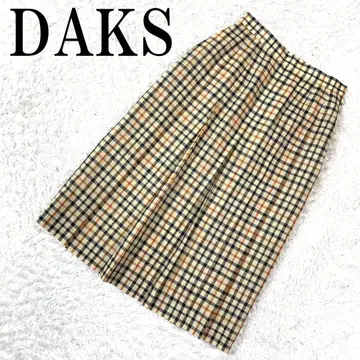 DAKS 닥스 플리츠 스커트 베이지 체크 63-90 B353