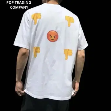POP TRADING COMPANY 이모티콘 이모티콘 화이트 티셔츠