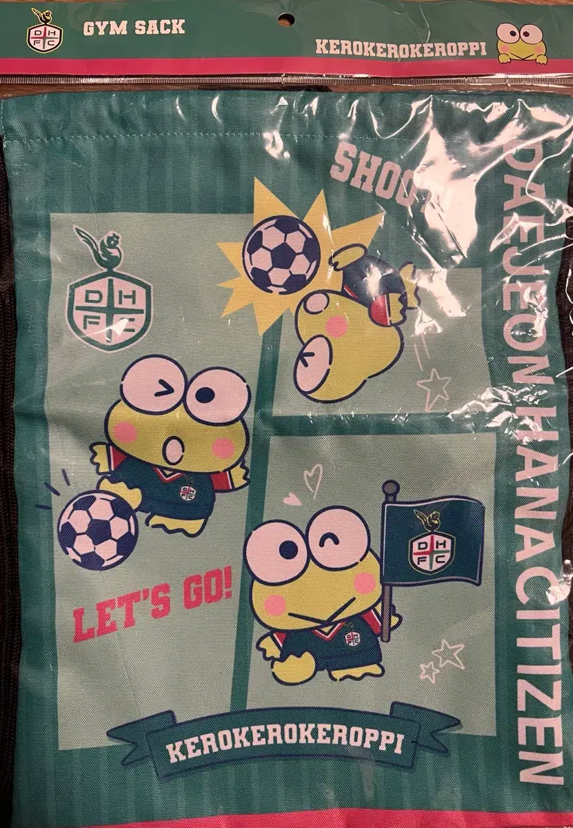 [Same Day Shipping] K League x Sanrio Daejeon Hana Citizen Kerokerokeroppi Gym Sack