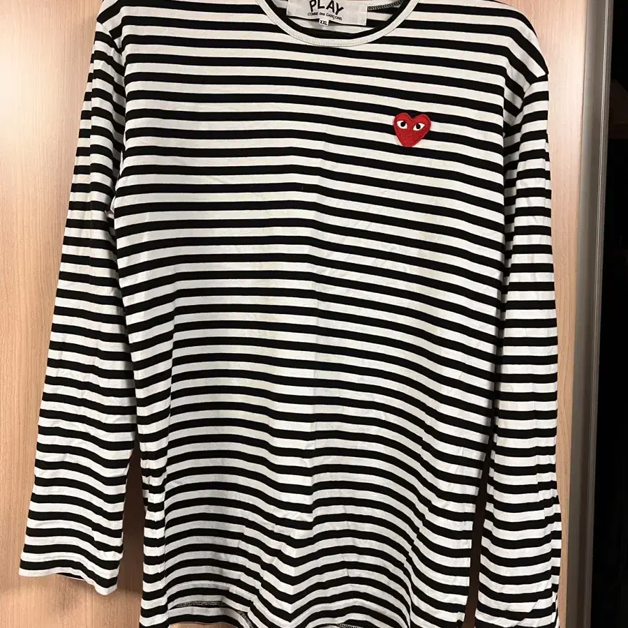 [2XL] 꼼데가르송 스트라이프 롱슬리브 긴팔 티셔츠