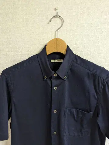 새상품급 UNITED ARROWS 셔츠 반팔 저지 소재 네이비 남성용