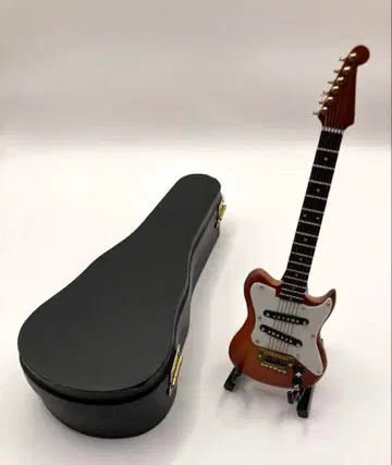 미니어처 일렉 기타 모형 스탠드 기타 보관 케이스 3개 세트