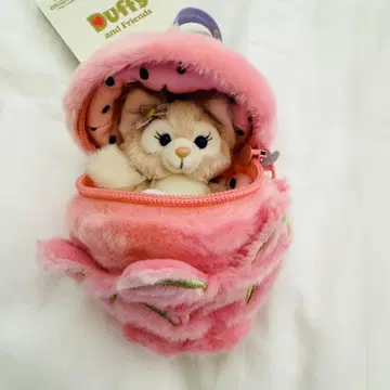 상하이 디즈니 한정판 리나벨 드래곤 후르츠 봉제 인형 키체인