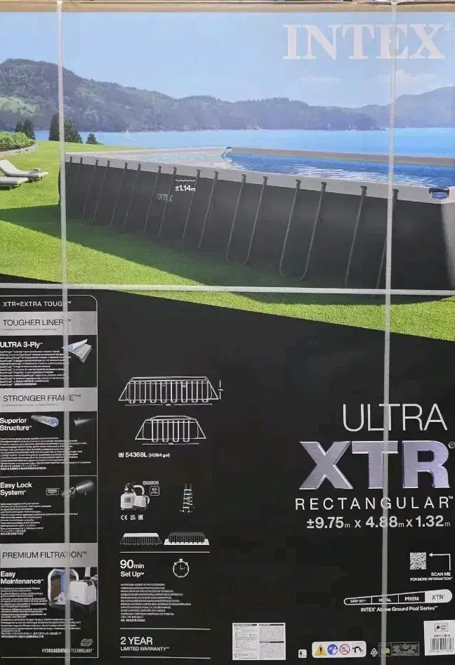 Intex Ultra XTR 26374 9.75x4.88m Extra Large Swimming Pool Full Set