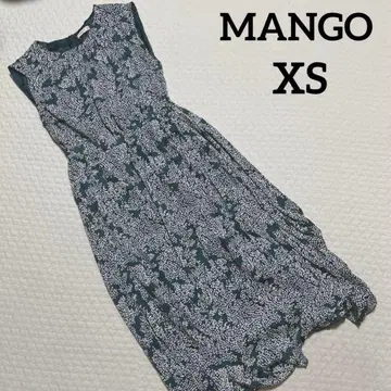 MANGO 새틴 롱 원피스 드레스 맥시 원피스 짙은 녹색 [익명 배송]