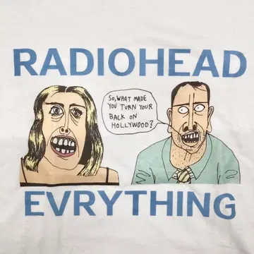 새상품 RADIOHEAD 그래픽 티셔츠
