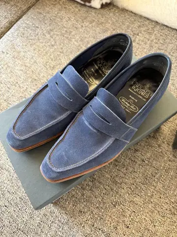Crockett & Jones 스웨이드 로퍼 24.5cm
