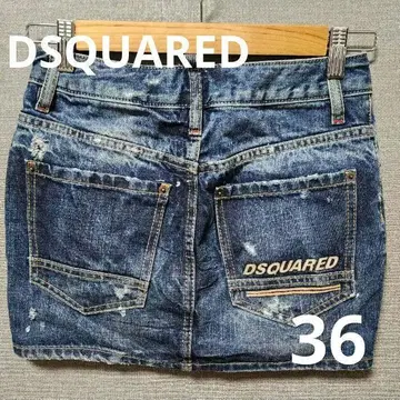 DSQUARED 데님 스커트 36 데미지 가공
