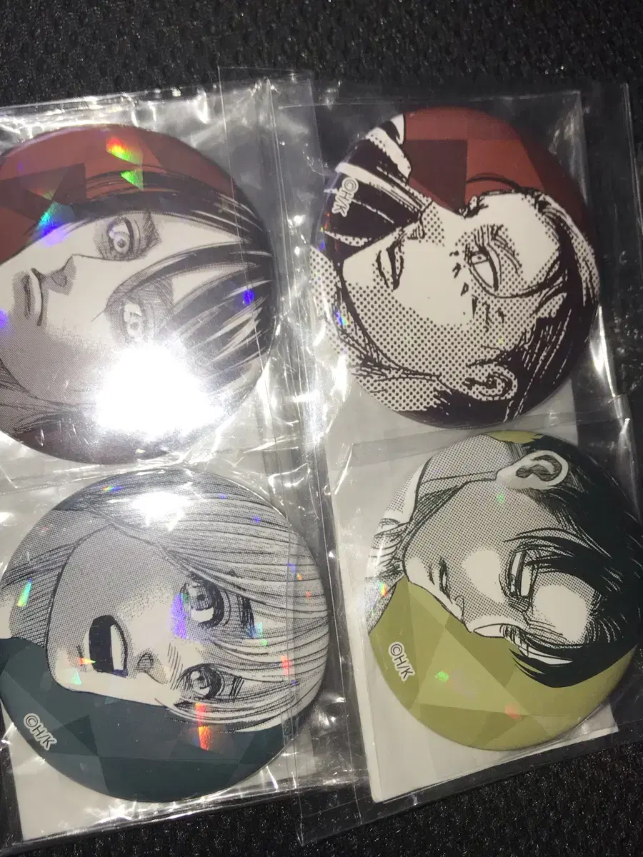 Attack On Titan Eren Armin Levi original drawing can badge wts