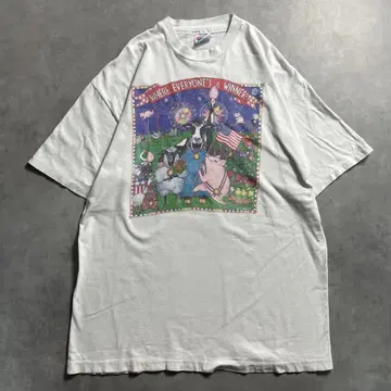 90s USA제 애니멀 동물 아트 art vintage T-shirt