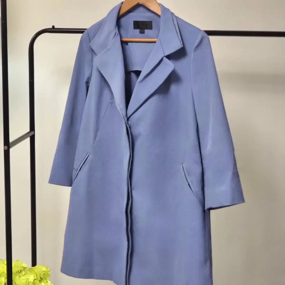 [ JILLSTUART Dusty Blue Trench Coat ] (Size M)