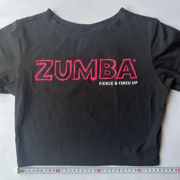 [가격 인하] ZUMBA 의류 정품 크롭 티셔츠 블랙 여성용 M