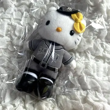 헬로키티 야구 유니폼 봉제 인형 한신 모델
