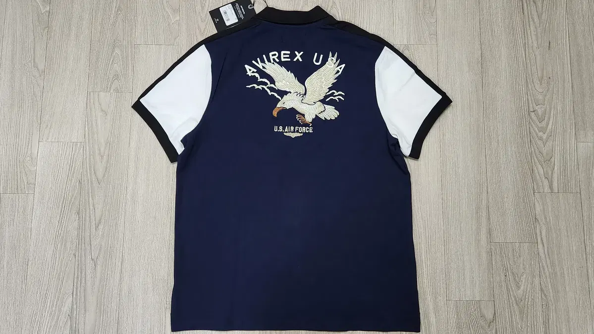 새제품 아비렉스 USA 에어 포스 밀리터리 폴로티 카라티 반팔 2XL
