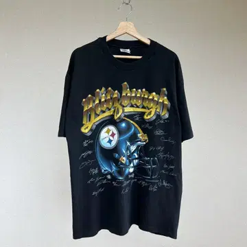 90s USA제 블랙 NFL 티셔츠 스틸러스 XL 빈티지