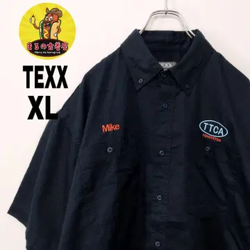 usa 구제 의류 TEXX 워크 셔츠 XL 다크 네이비