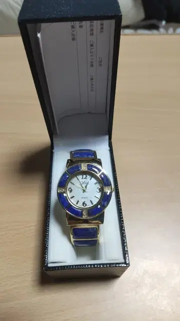 파랑 라피스 라줄리 스타일 디자인 손목 시계
