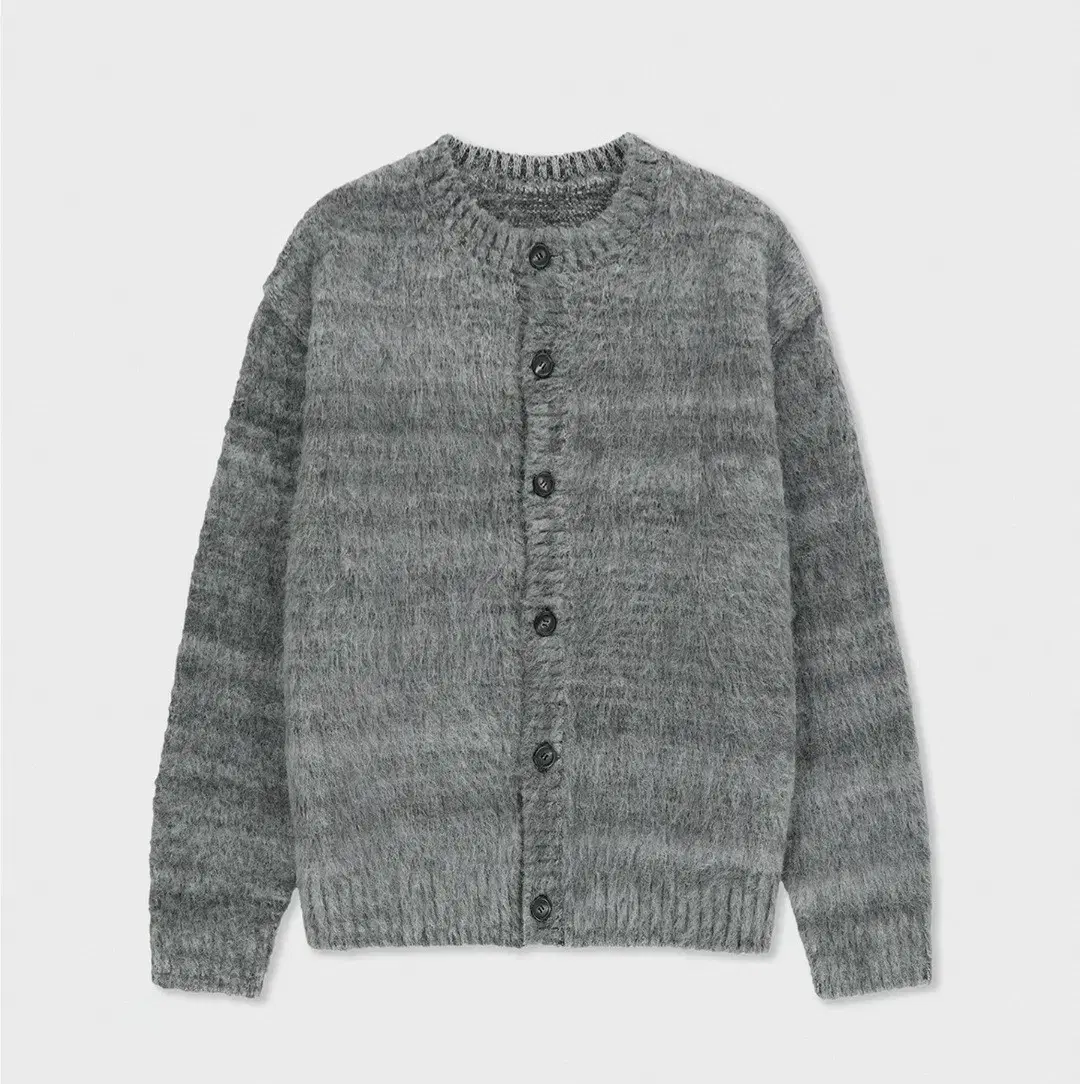 [05] Belier Brushed Tom Cardigan Fog Gray