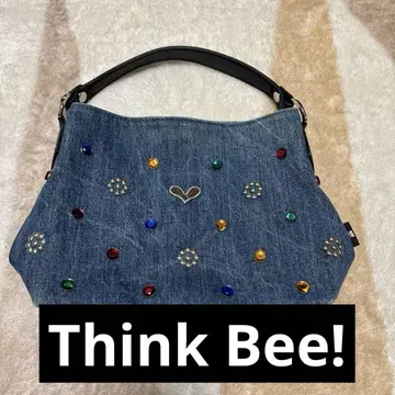 ThinkBee! 싱크비 데님 저스트 하트 핸드백