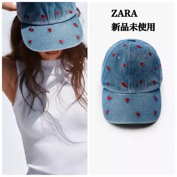 완판템 자라 데님풍 자수 캡 미사용 새상품