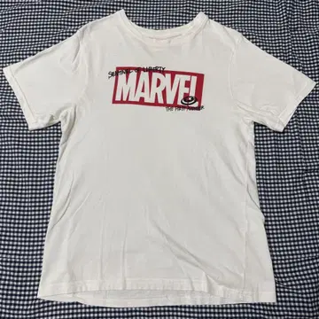 MARVEL 티셔츠 L 화이트 로고 히어로 디자인