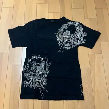 크롭 헤드 블랙 티셔츠 풍신 번개