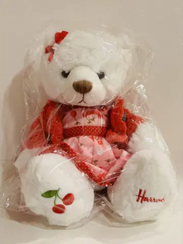 최종 가격 인하 Harrods 플로럴 베어 체리 체리 드레스 핑크 화이트