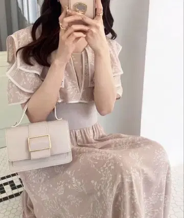 MAJESTIC LEGON 더블 컬러 코르셋 원피스 핑크
