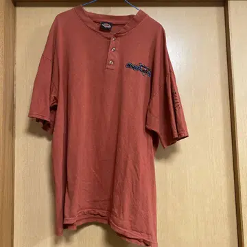 할리데이비슨 헨리넥 T 자수 로고 USA제 90년대