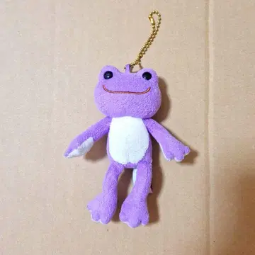 개구리 피클스 키링 홀더 보라색 약 13cm