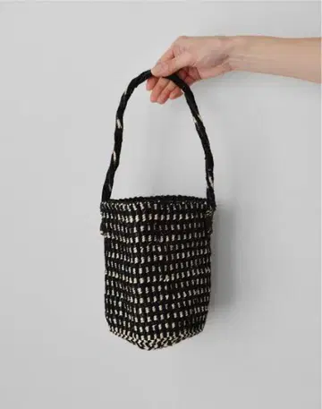 RECTANGLE [새상품급] 깅엄 사이잘 미니 바스켓백 레티지