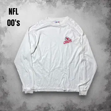 00s NFL 긴팔 티셔츠 캔자스시티 치프스 자수 팀 로고 USA