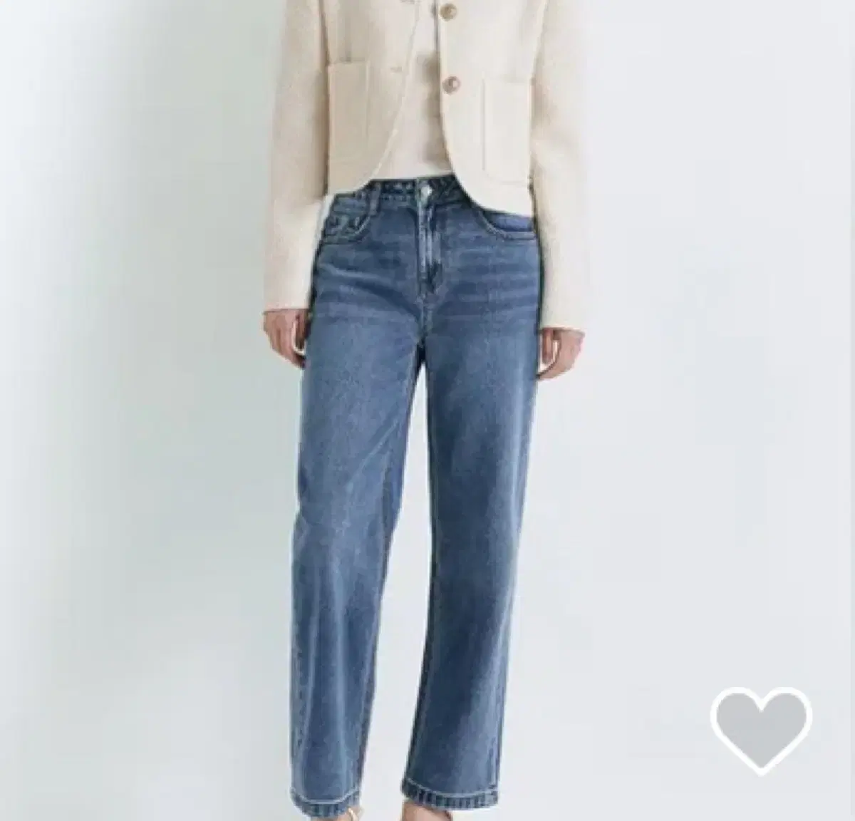 무신사스탠다드 우먼 우먼즈 리니어 스트레이트 데님 팬츠 [미디엄 인디고]