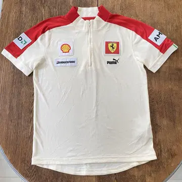 Ferrari F1 하프 지퍼 반팔 셔츠 사이즈 S PUMA 레이싱