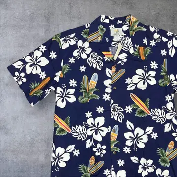 HO ALOHA made in USA 알로하 셔츠 하와이안 프린트 반팔