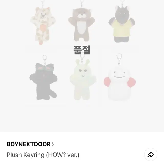 (급처) boynextdoor 보넥도 리우 달링이 키링 응원봉 커버 쿠션