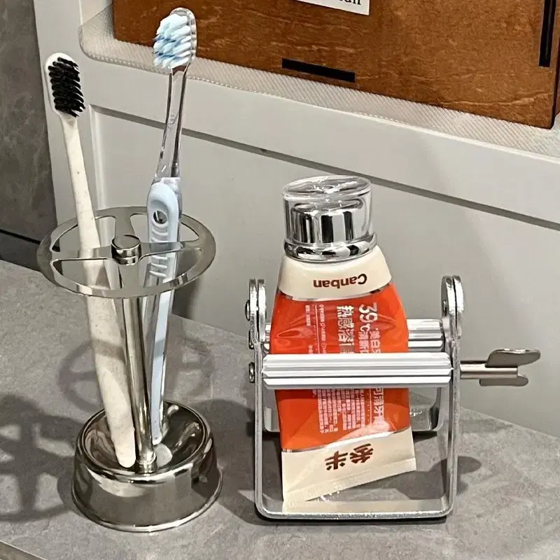 Toothbrush Holder + Toothpaste Squeezer