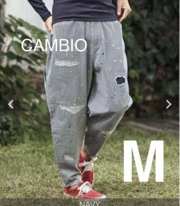 새상품 CAMBIO Hickory Denim 페인터 팬츠 M