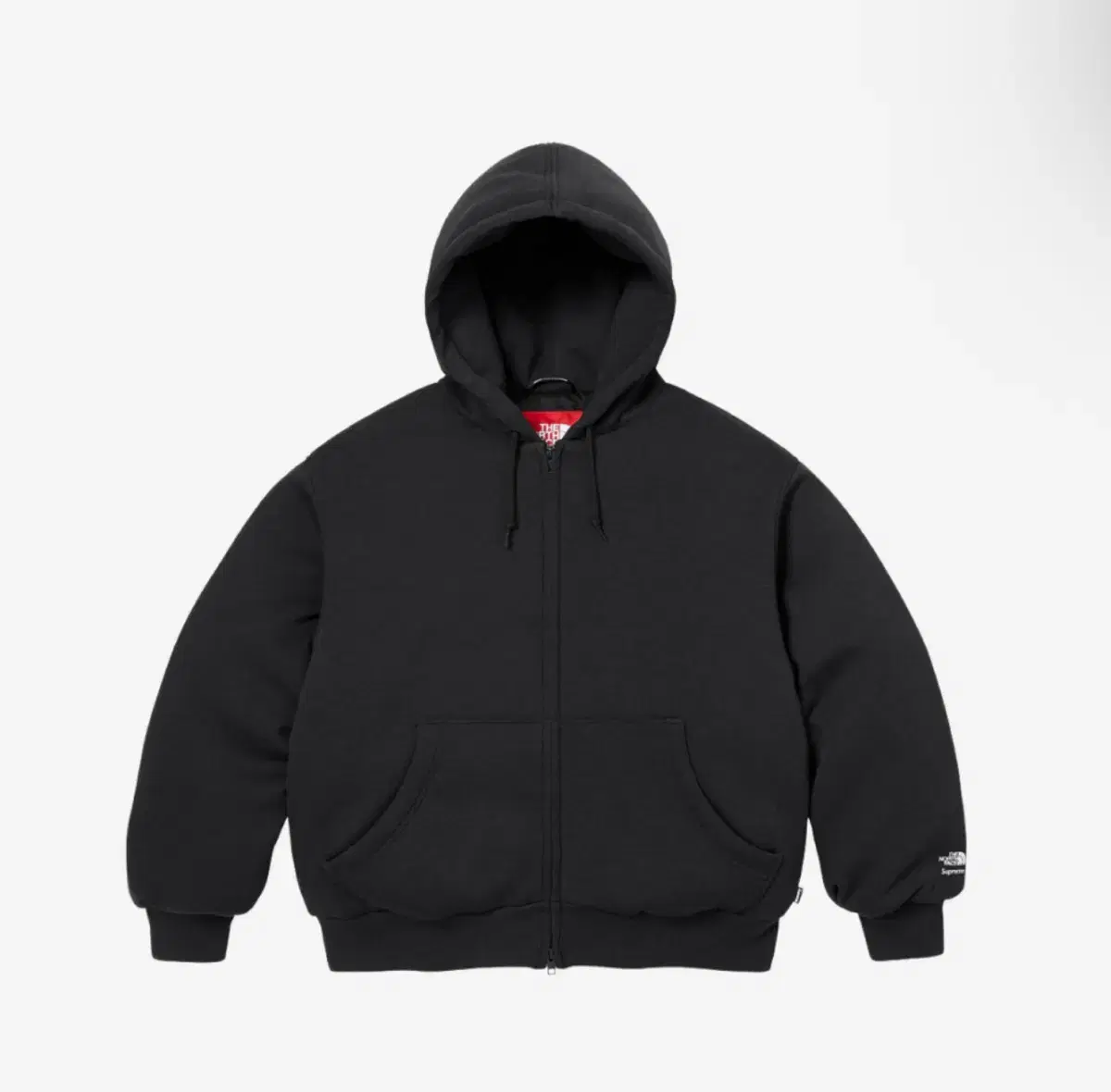 슈프림  노스페이스 다운 필드 집업 후드 패딩 블랙 Supreme