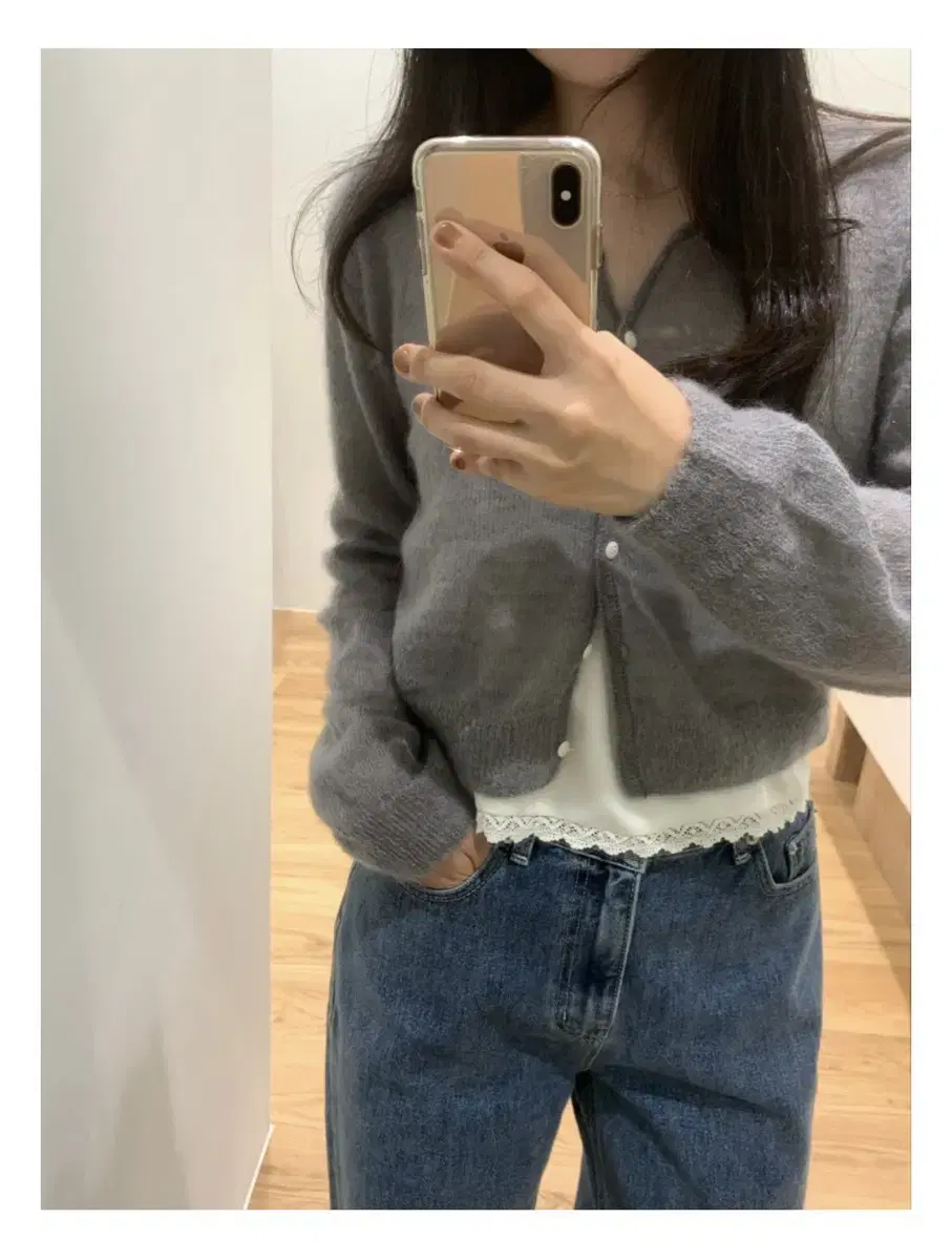 Vegetable kid mohair cardigan CD