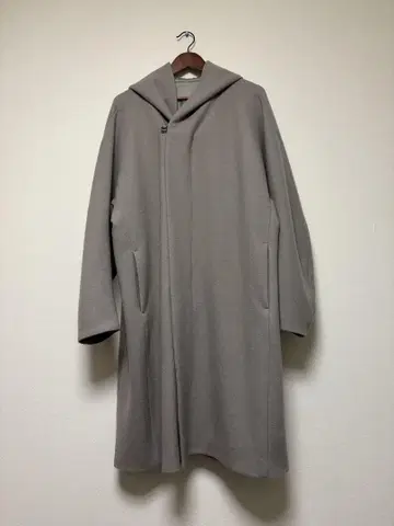 CASHMERE BREND 3LAYER ZIPUP HOODED COAT