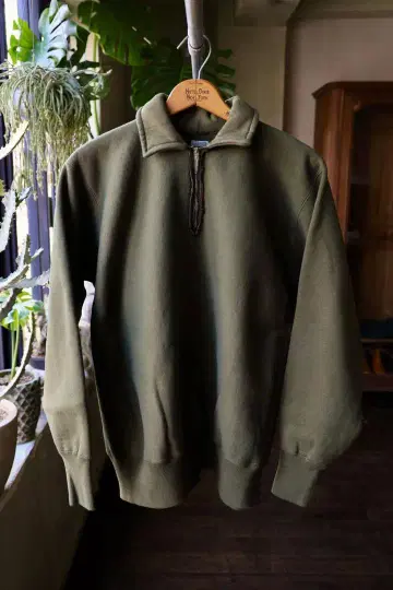 아프레쎄 Vintage Half Sweat Shirt 3 olive